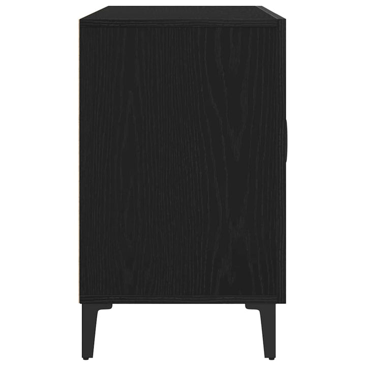 Sideboard med skuffe Sort eg 100 x 36 x 60 cm Konstrueret træ