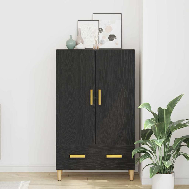 Highboard Sort eg 70 x 31 x 115 cm Konstrueret træ