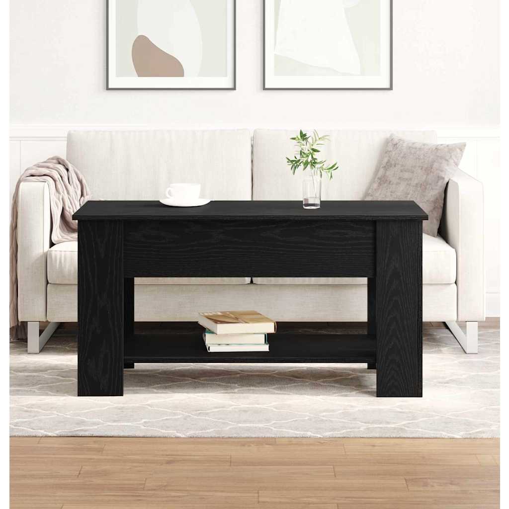 Sofabord Sort eg 101 x 49 x 52 cm Konstrueret træ