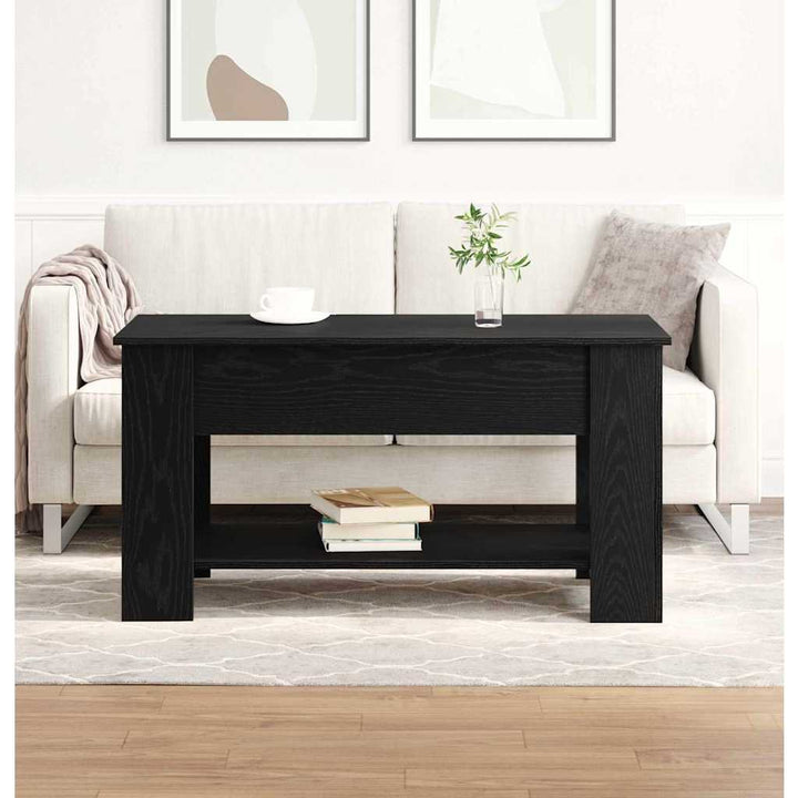 Sofabord Sort eg 101 x 49 x 52 cm Konstrueret træ