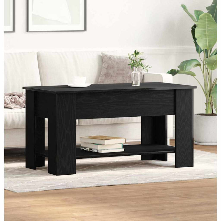 Sofabord Sort eg 101 x 49 x 52 cm Konstrueret træ
