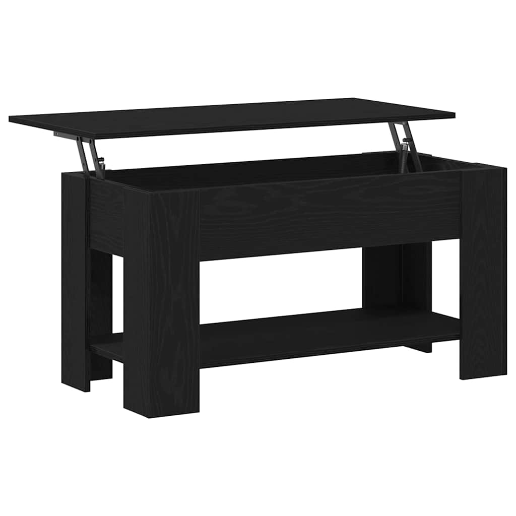 Sofabord Sort eg 101 x 49 x 52 cm Konstrueret træ