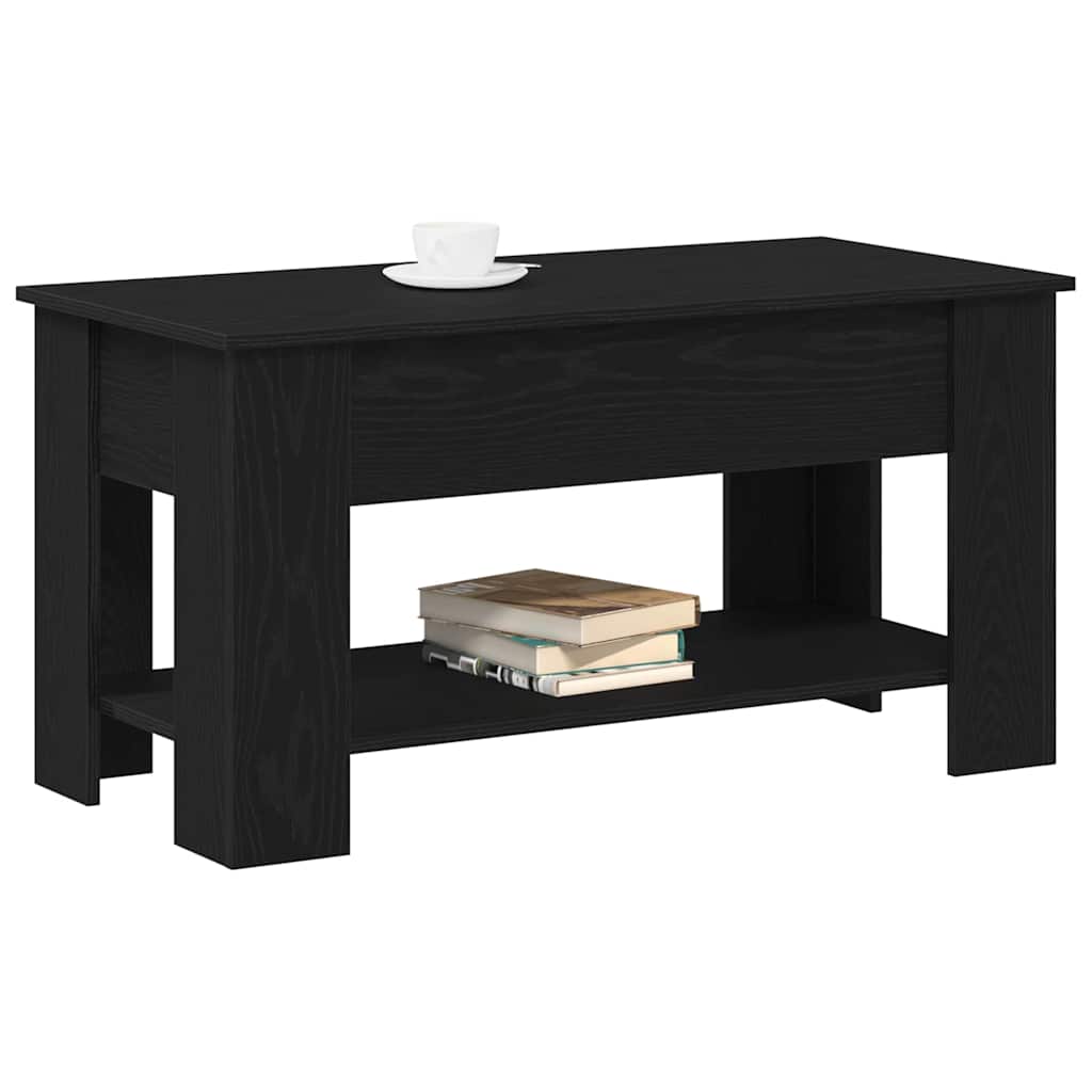 Sofabord Sort eg 101 x 49 x 52 cm Konstrueret træ