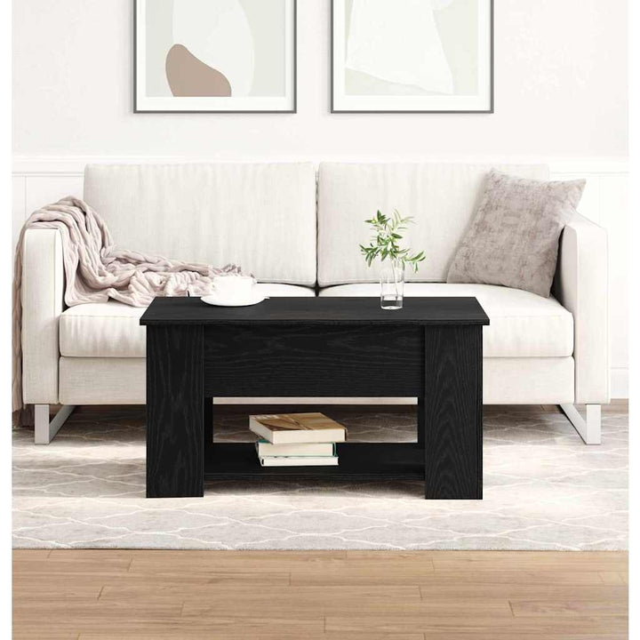Sofabord Sort eg 79 x 49 x 41 cm Konstrueret træ