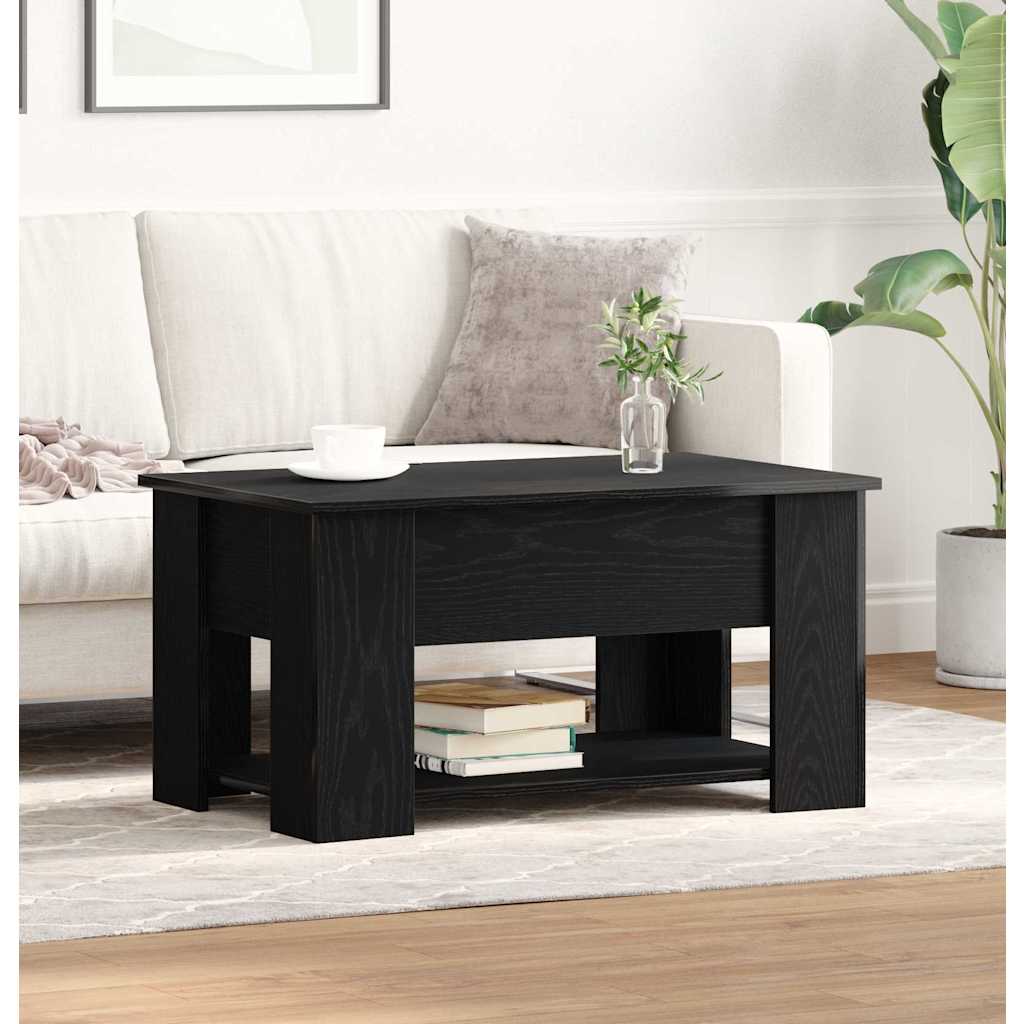 Sofabord Sort eg 79 x 49 x 41 cm Konstrueret træ