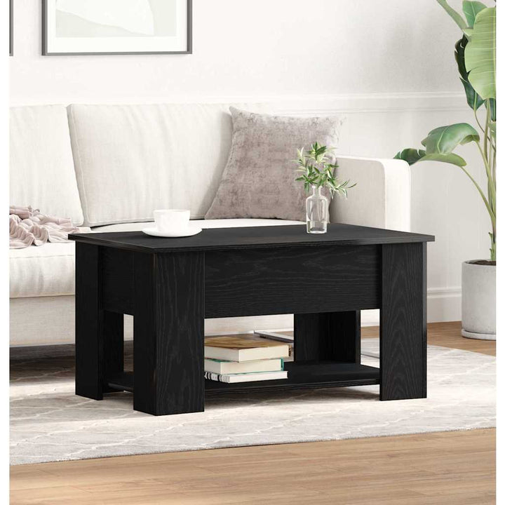 Sofabord Sort eg 79 x 49 x 41 cm Konstrueret træ