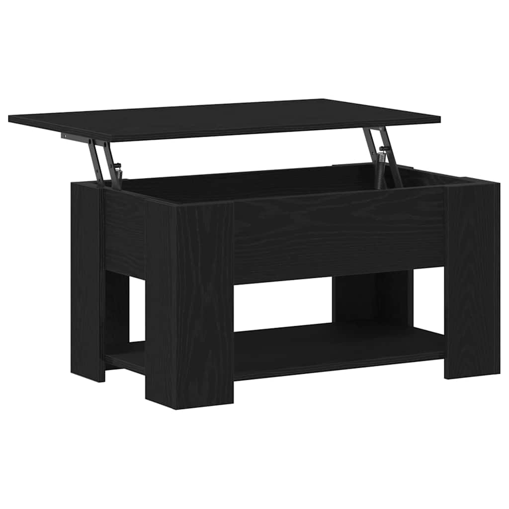 Sofabord Sort eg 79 x 49 x 41 cm Konstrueret træ