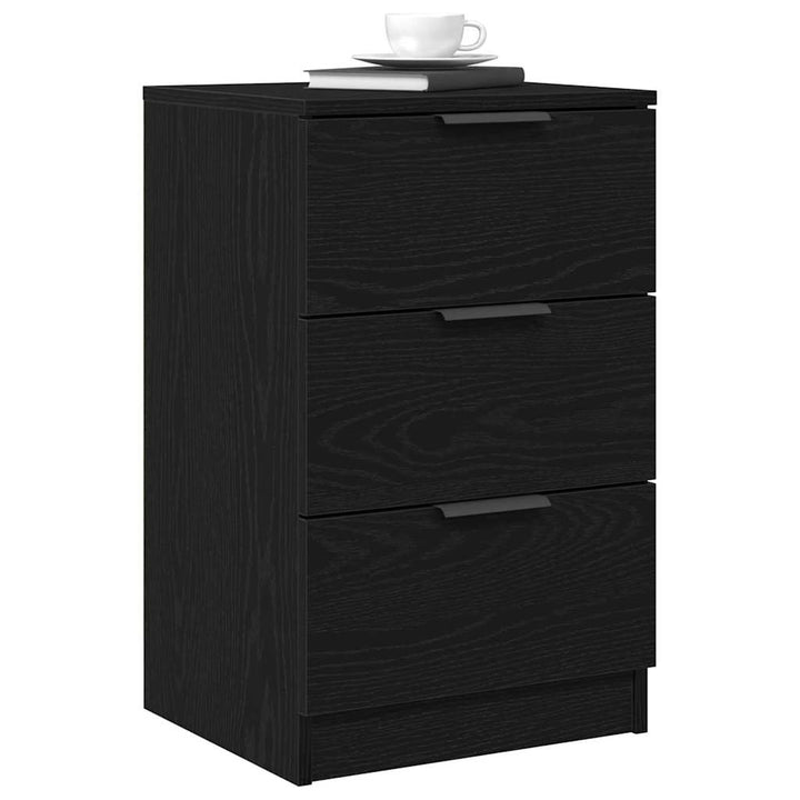 Natskab med skuffe Sort eg 40 x 65 x 65 cm Konstrueret træ