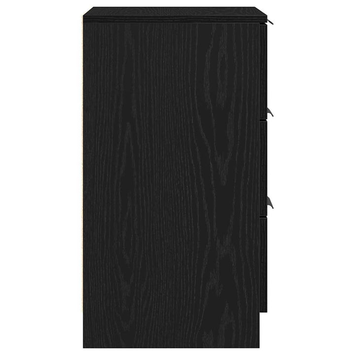 Natskab med skuffe Sort eg 40 x 65 x 65 cm Konstrueret træ
