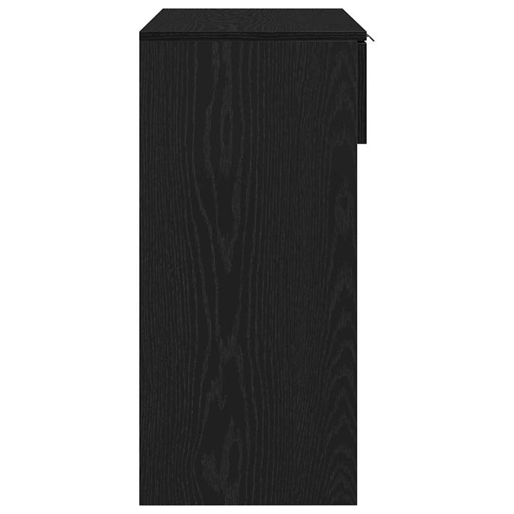 Konsolbord med skuffe Sort eg 30 x 36 x 75 cm Konstrueret træ
