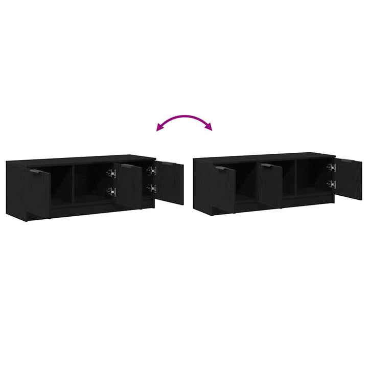 TV-skab Sort eg 102 x 35 x 36,5 cm Konstrueret træ
