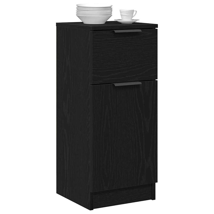 Sideboard 2 stk. Sort eg 30 x 30 x 70 cm Konstrueret træ