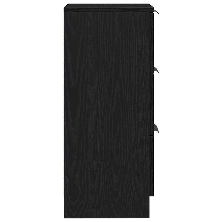 Sideboard 2 pcs Sort eg 30 x 30 x 70 cm Konstrueret træ