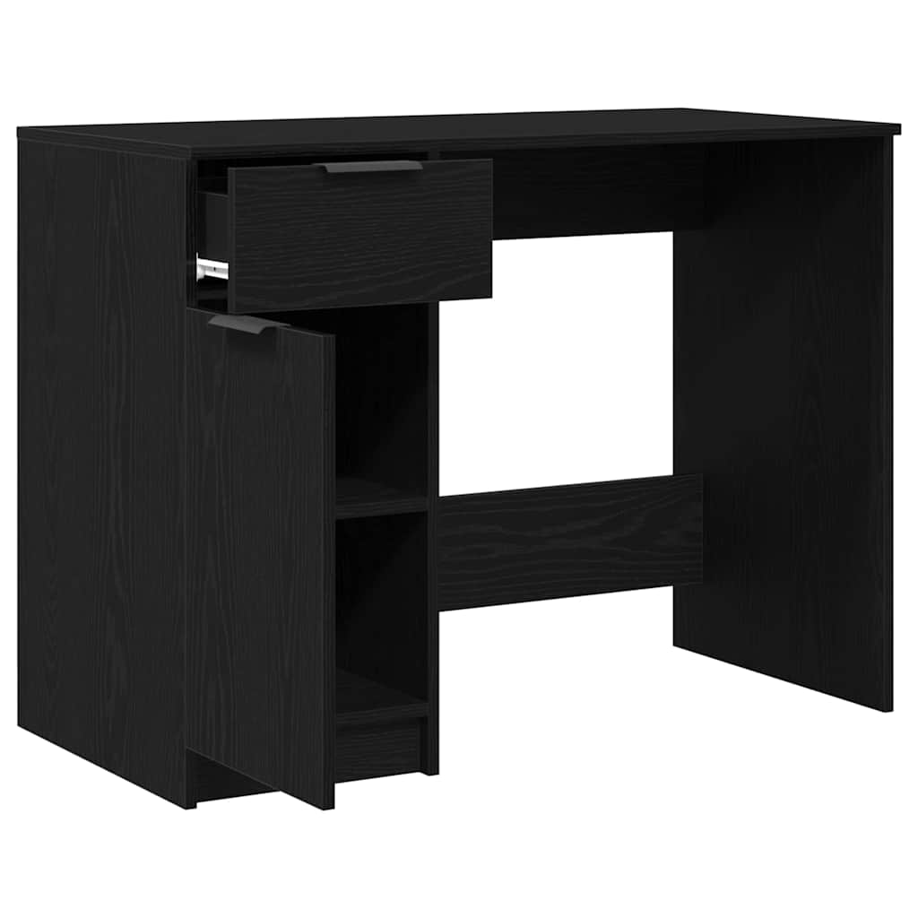 Bord med skuffe Sort eg 100 x 50 x 75 cm Konstrueret træ