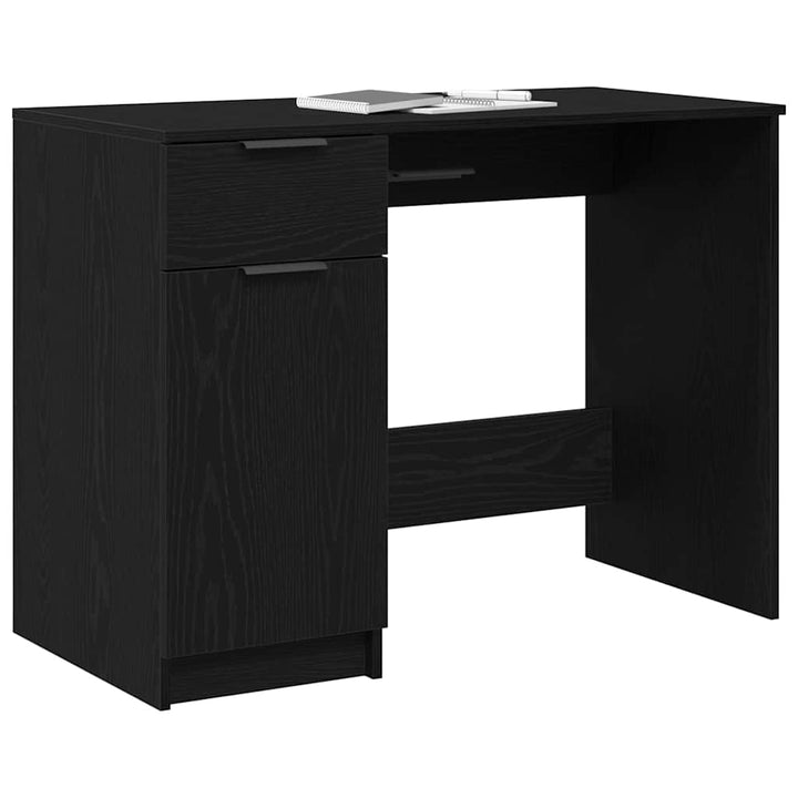 Bord med skuffe Sort eg 100 x 50 x 75 cm Konstrueret træ