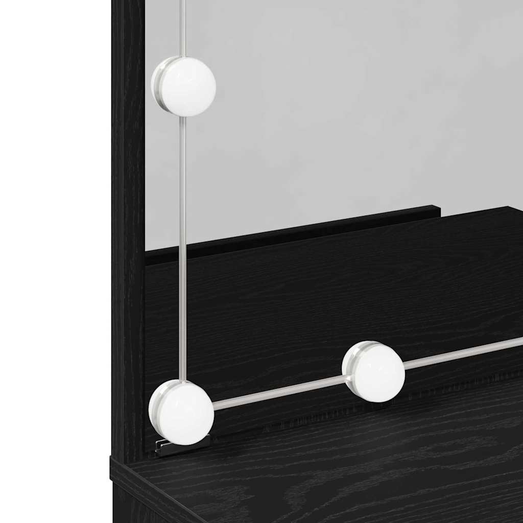 Klædeskab med skuffe Sort eg 60 x 40 x 140 cm Konstrueret træ