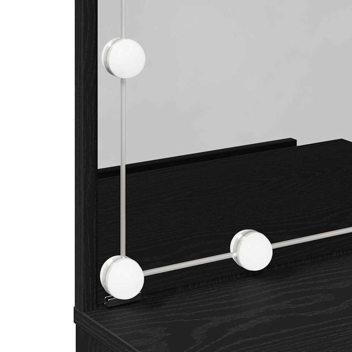 Klædeskab med skuffe Sort eg 60 x 40 x 140 cm Konstrueret træ