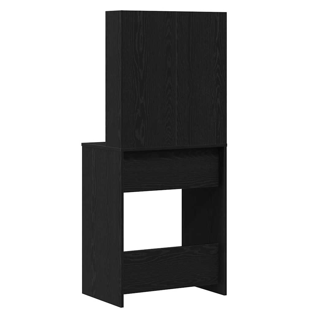 Klædeskab med skuffe Sort eg 60 x 40 x 140 cm Konstrueret træ