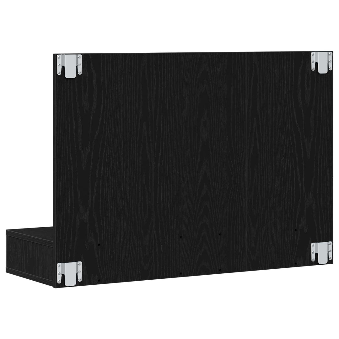 Spejlskab Sort eg 90 x 31,5 x 62 cm Konstrueret træ