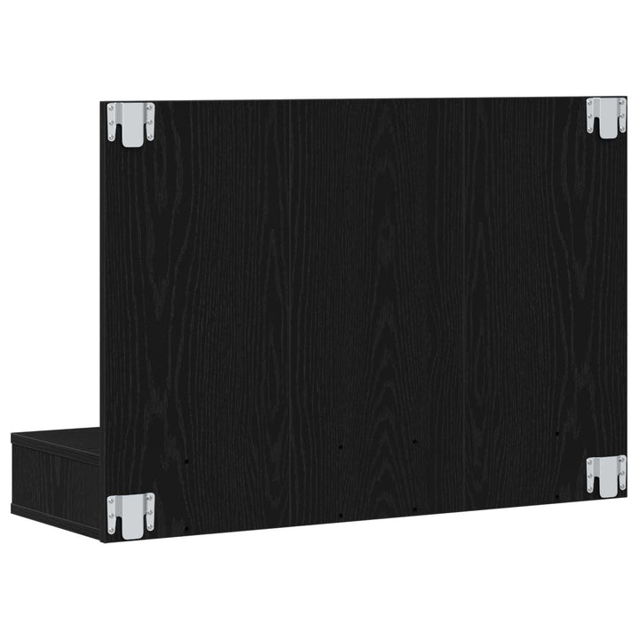 Spejlskab Sort eg 90 x 31,5 x 62 cm Konstrueret træ