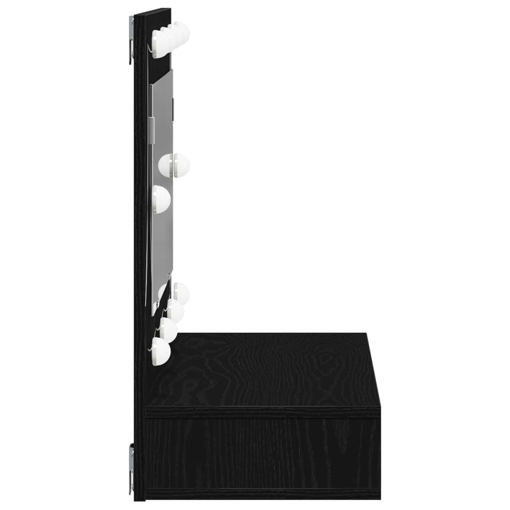 Spejlskab Sort eg 90 x 31,5 x 62 cm Konstrueret træ