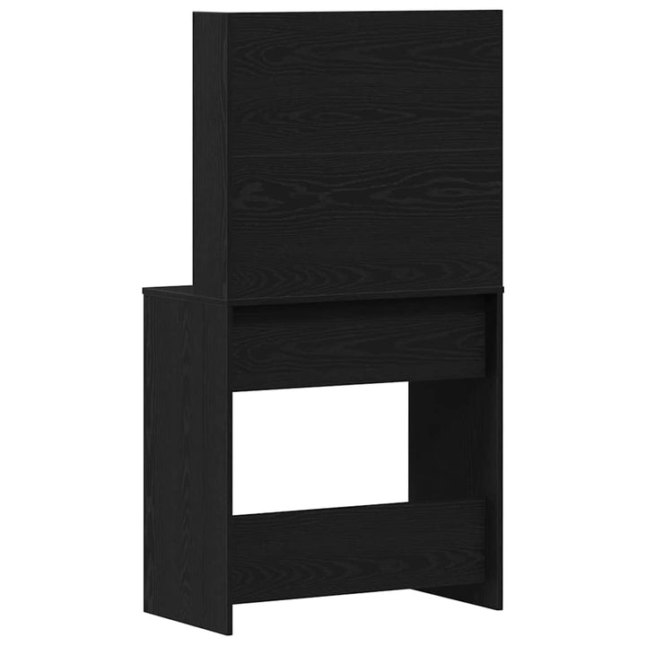 Klædeskab med skuffe Sort eg 74,5 x 40 x 141 cm Konstrueret træ