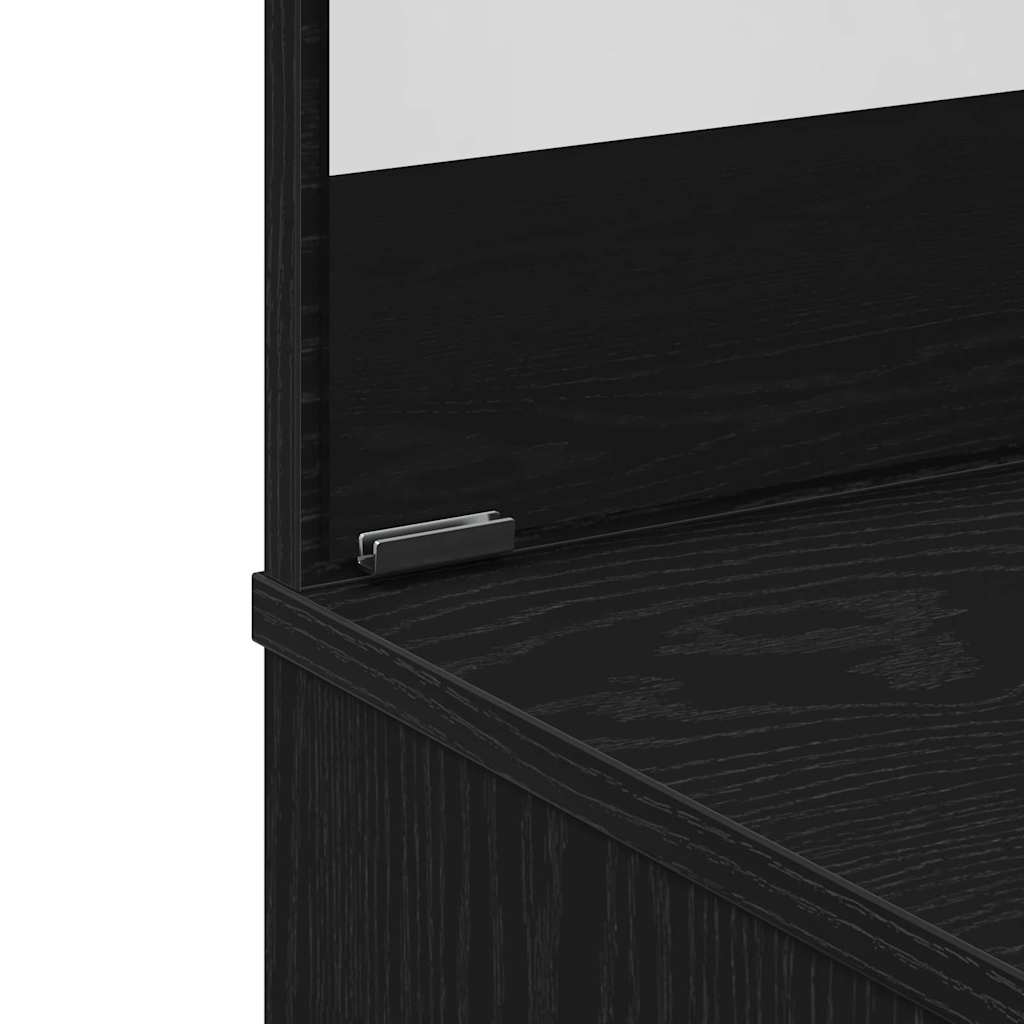 Klædeskab Sort eg 86,5 x 35 x 136 cm Konstrueret træ