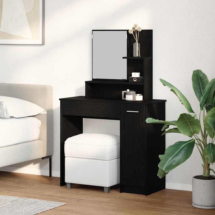 Klædeskab Sort eg 86,5 x 35 x 136 cm Konstrueret træ