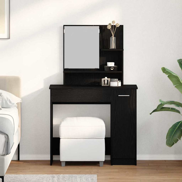 Klædeskab Sort eg 86,5 x 35 x 136 cm Konstrueret træ