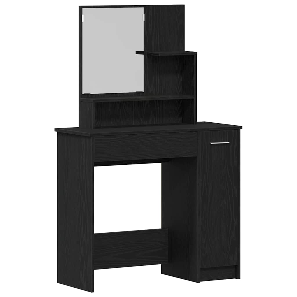 Klædeskab Sort eg 86,5 x 35 x 136 cm Konstrueret træ