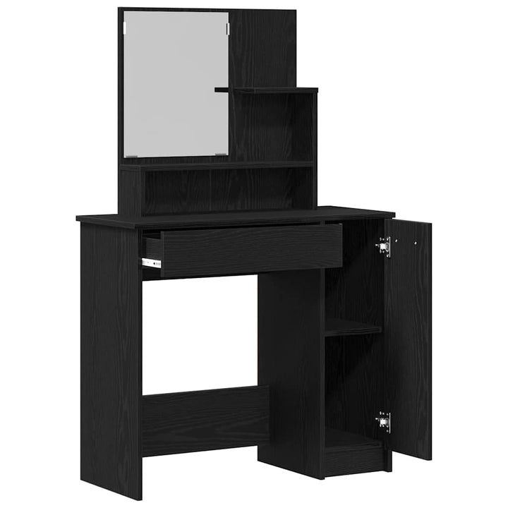 Klædeskab Sort eg 86,5 x 35 x 136 cm Konstrueret træ