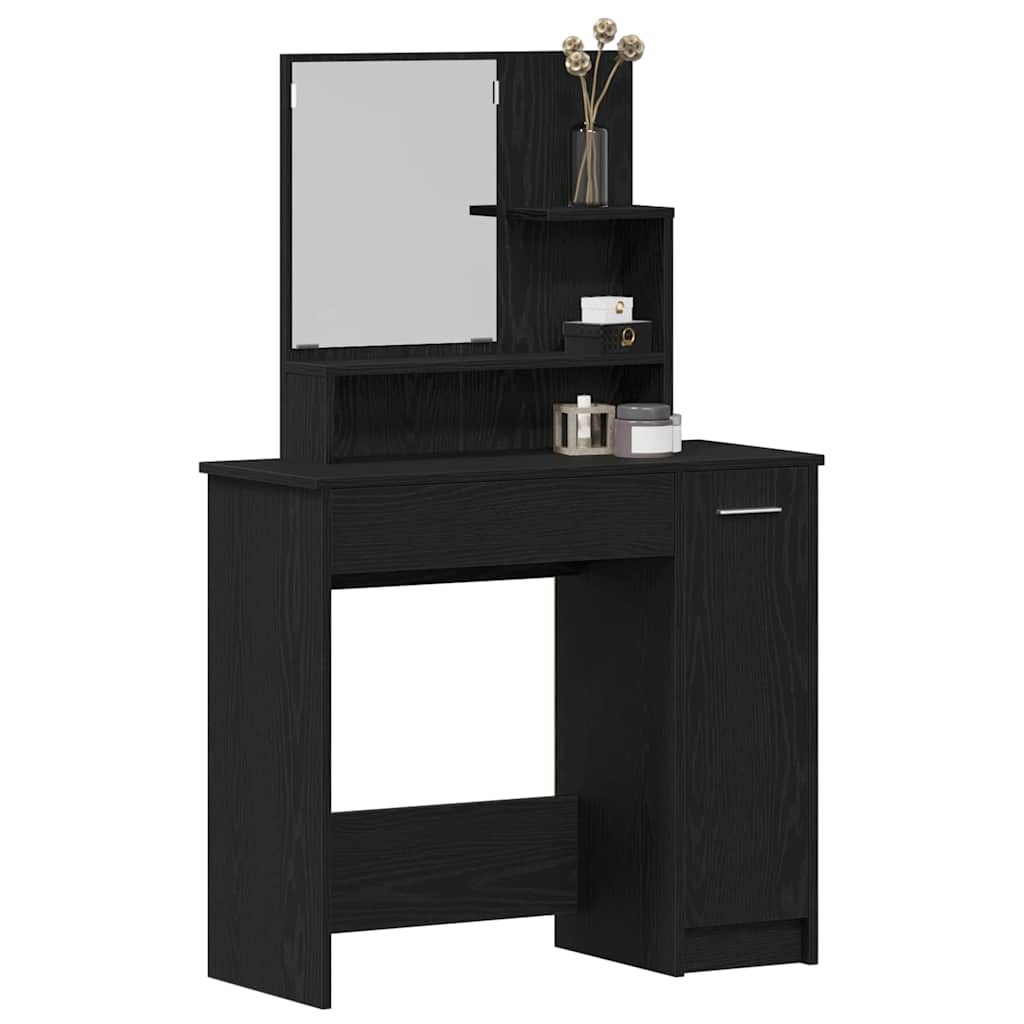 Klædeskab Sort eg 86,5 x 35 x 136 cm Konstrueret træ