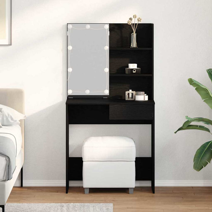 Klædeskab Sort eg 74,5 x 40 x 141 cm Konstrueret træ