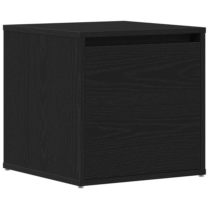 Skuffeskab med skuffe Sort eg 40,5 x 40 x 40 cm Konstrueret træ