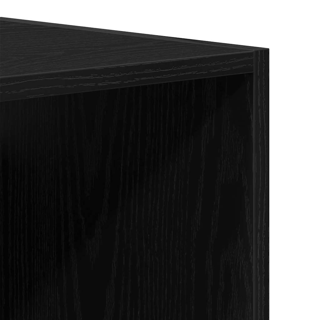 Hængende Vægs Cabinet Vægmonteret Sort eg 69,5 x 32,5 x 90 cm
