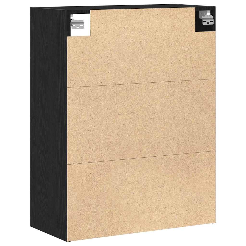 Hængende Vægs Cabinet Vægmonteret Sort eg 69,5 x 32,5 x 90 cm
