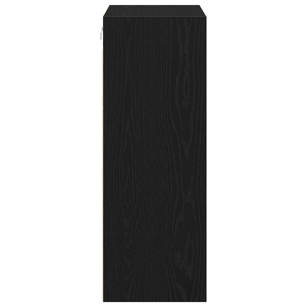 Hængende Vægs Cabinet Vægmonteret Sort eg 69,5 x 32,5 x 90 cm