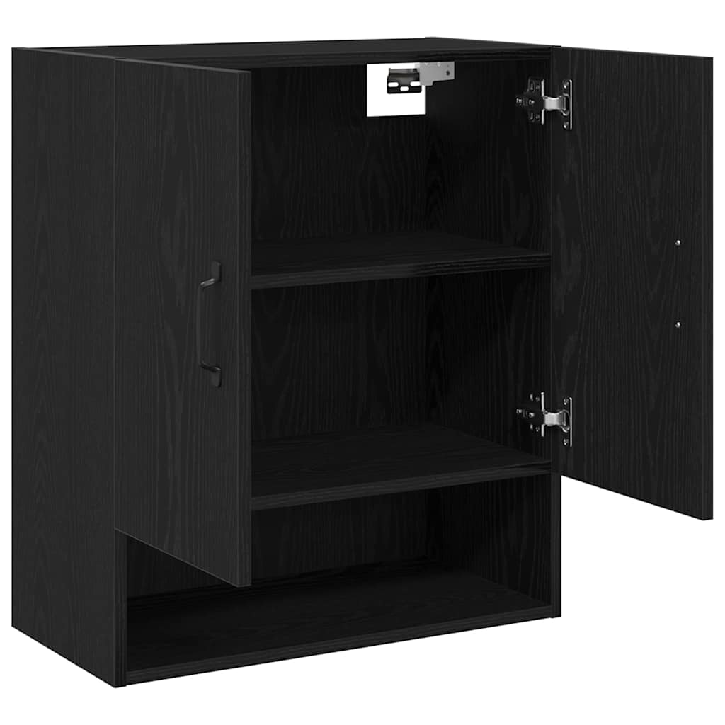 Vægskab Vægmonteret Sort eg 60 x 30 x 70 cm Konstrueret træ