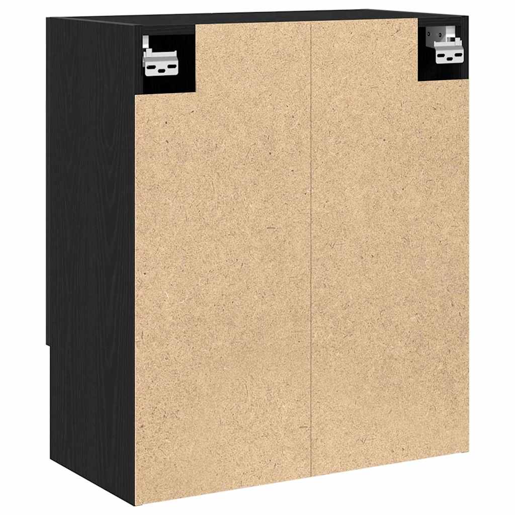 Vægskab Vægmonteret Sort eg 60 x 30 x 70 cm Konstrueret træ