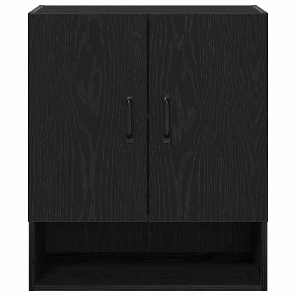 Vægskab Vægmonteret Sort eg 60 x 30 x 70 cm Konstrueret træ