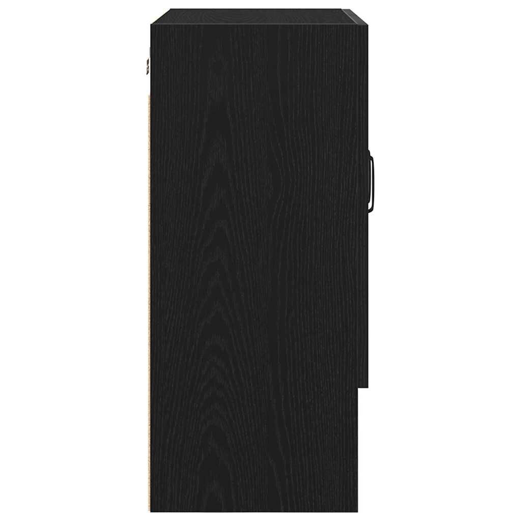 Vægskab Vægmonteret Sort eg 60 x 30 x 70 cm Konstrueret træ