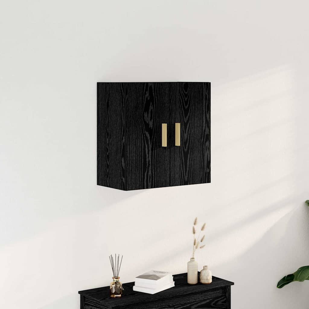 Vægskab Vægmonteret Sort eg 60 x 30 x 60 cm Konstrueret træ