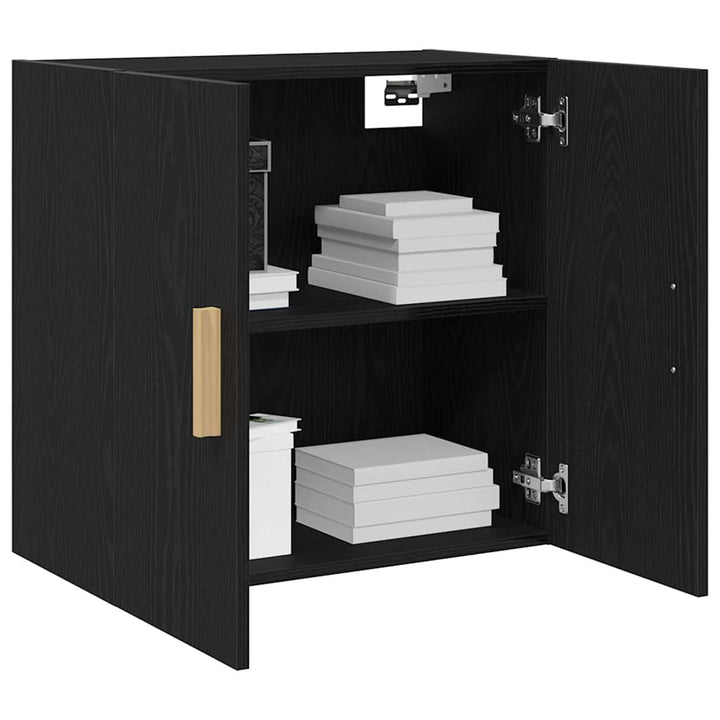 Vægskab Vægmonteret Sort eg 60 x 30 x 60 cm Konstrueret træ