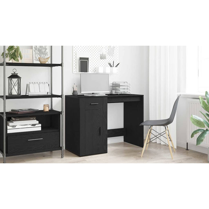 Bord med skuffe Sort eg 100 x 49 x 74 cm Konstrueret træ
