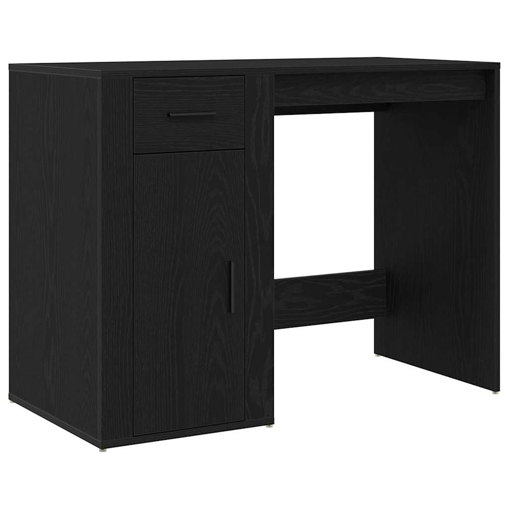 Bord med skuffe Sort eg 100 x 49 x 74 cm Konstrueret træ