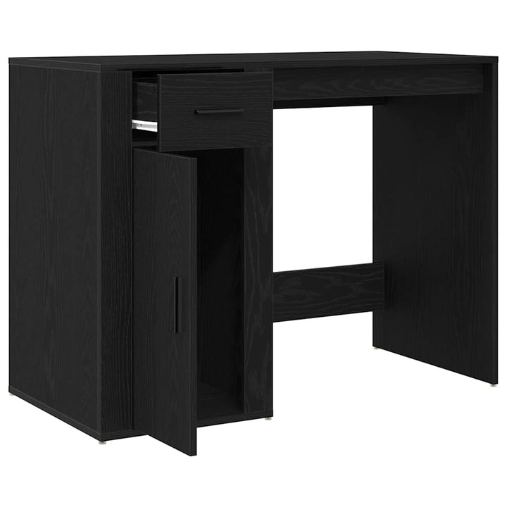 Bord med skuffe Sort eg 100 x 49 x 74 cm Konstrueret træ
