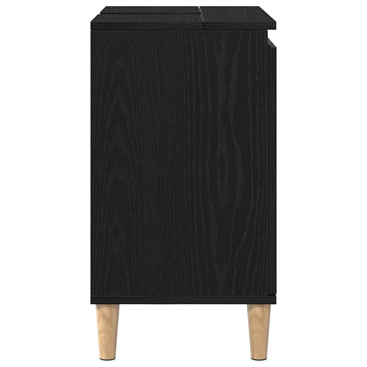 Badeværelsesskabsunder Sort eg 58 x 33 x 60 cm Konstrueret træ