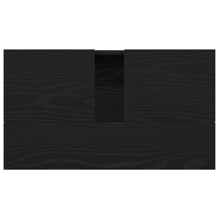 Badeværelsesskabsunder Sort eg 58 x 33 x 60 cm Konstrueret træ