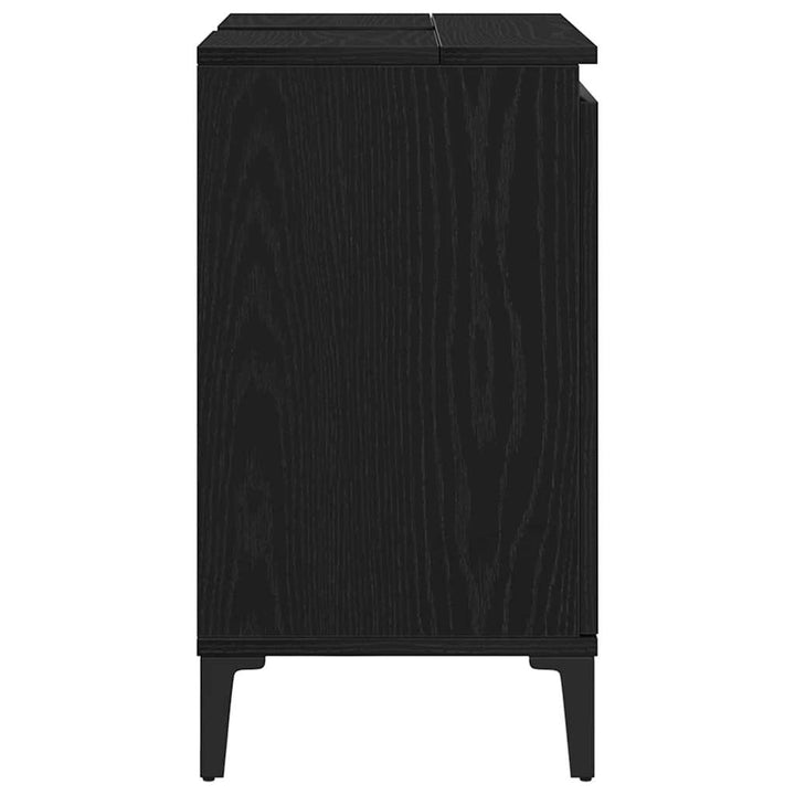 Badeværelsesskabsunder Sort eg 58 x 33 x 60 cm Konstrueret træ