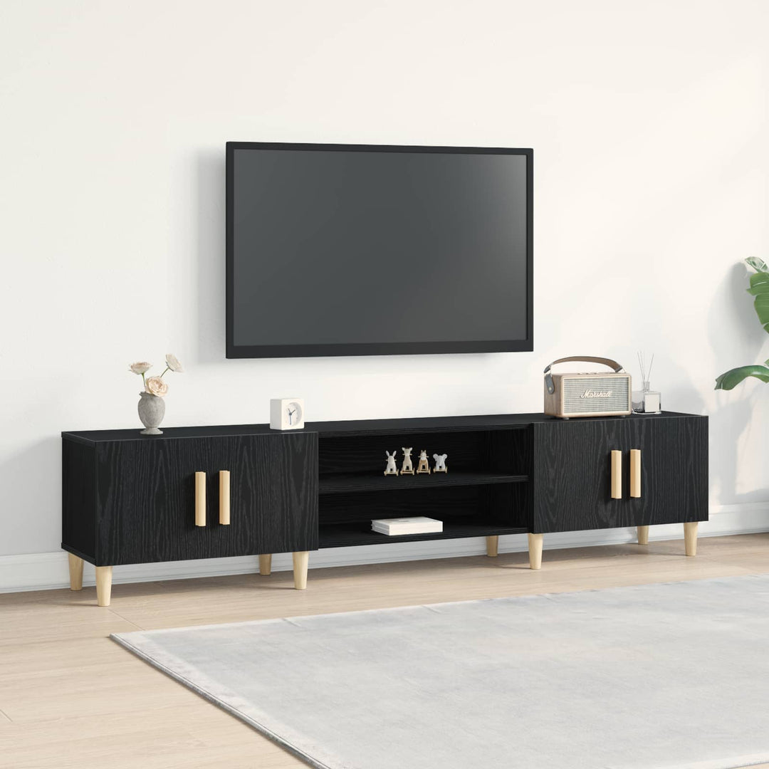 TV-skab 180 x 31,5 x 40 cm Sort eg Konstrueret træ